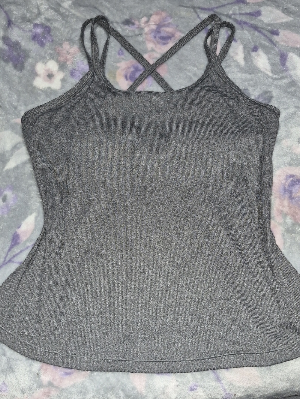 All In Motion Target Gray Crossback Camisole Tank Top